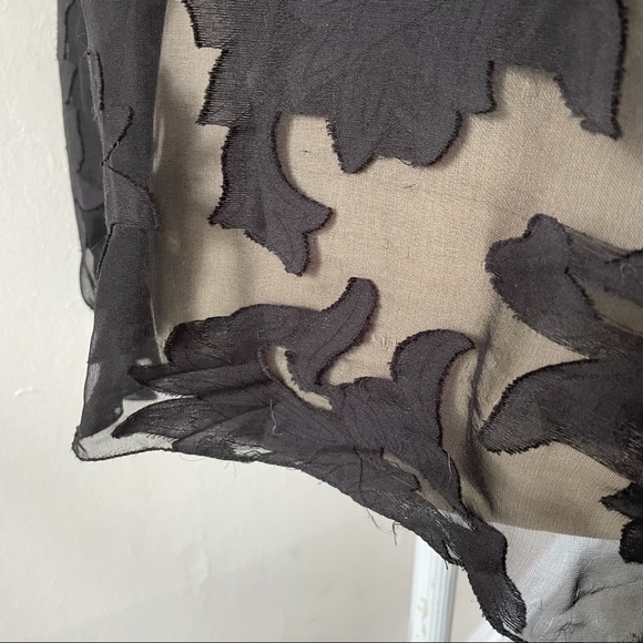 L’Agence Silk Blend Burnout Long Sleeve Blouse - Picture 9 of 10